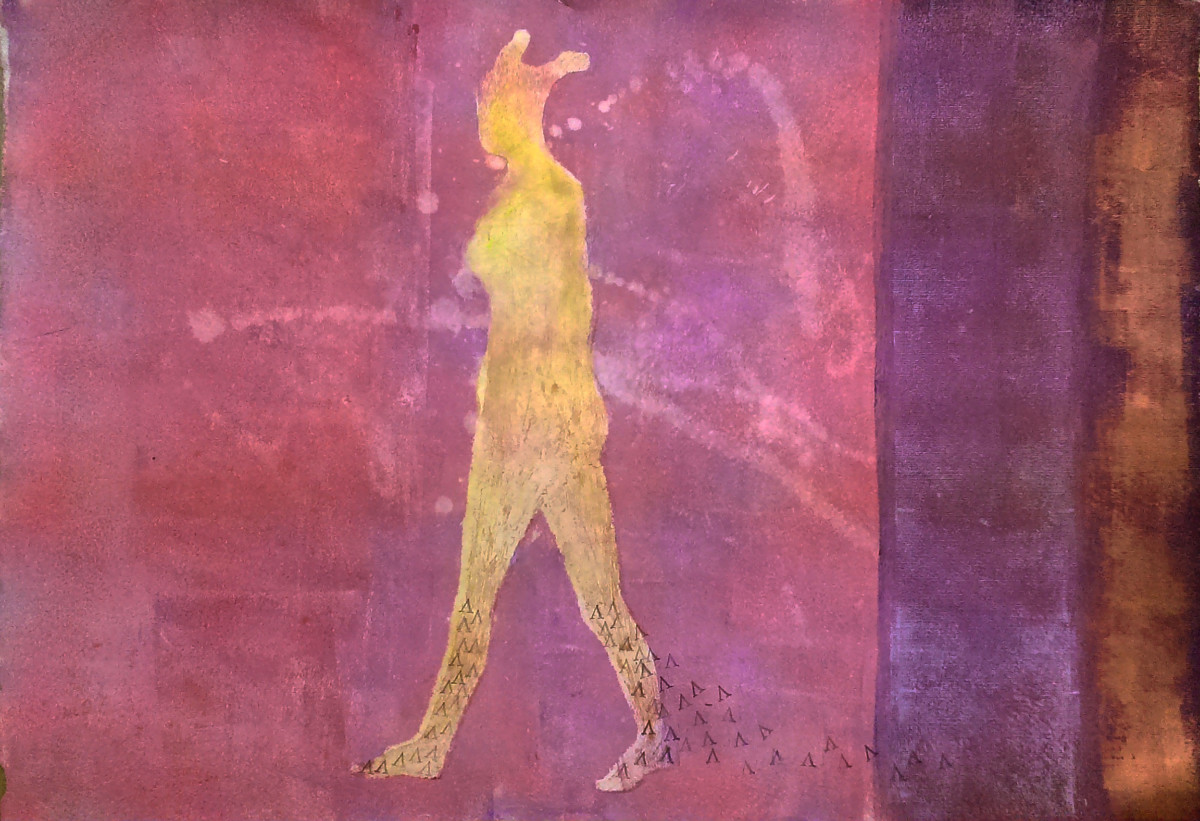 la piel que muda, 68x47cm, monotipo